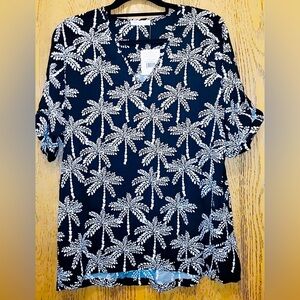 MAUI Midnight Palm Structured Tunic | NWT | Various Sizes